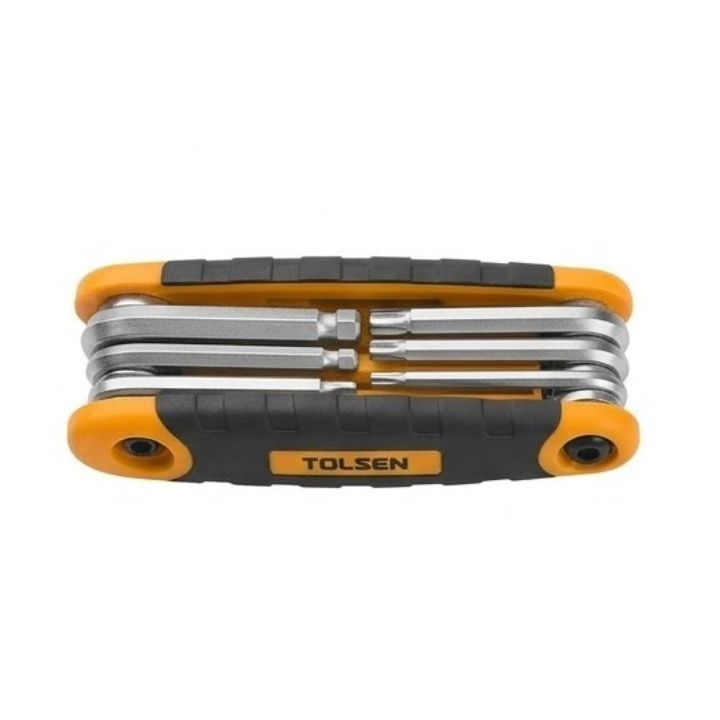Close-up detail of the Tolsen tool set