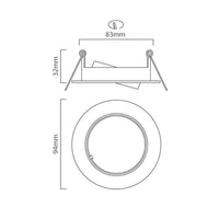 Close-up detail of the Eurolux downlight
