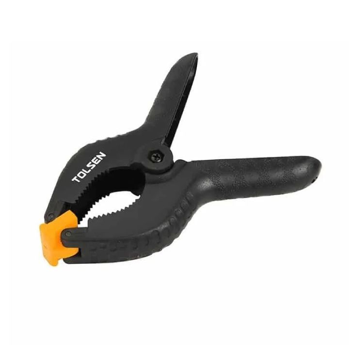 Close-up detail of the Tolsen clamp