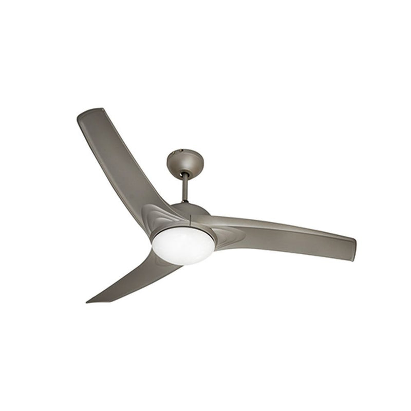 Radiant satin titanium ceiling fan, front view