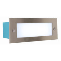 Eurolux satin chrome ground light, front view