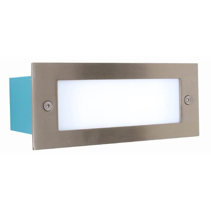 Eurolux satin chrome ground light, front view