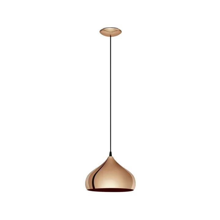 Eurolux copper pendant light shown in its packaging
