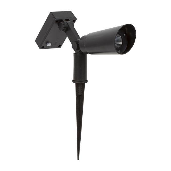 Eurolux black spotlight, front view