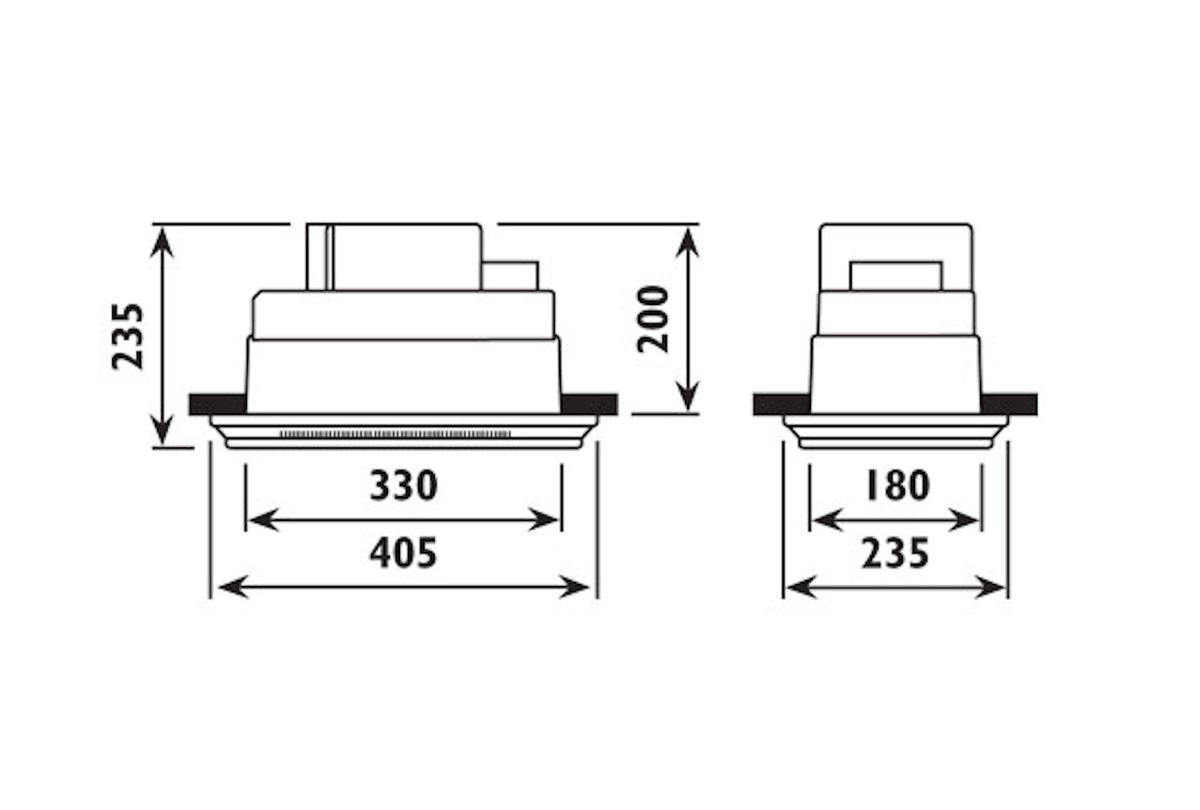 Radiant clear extractor fan shown in its packaging