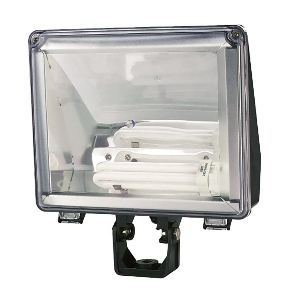 Eurolux black floodlight, front view