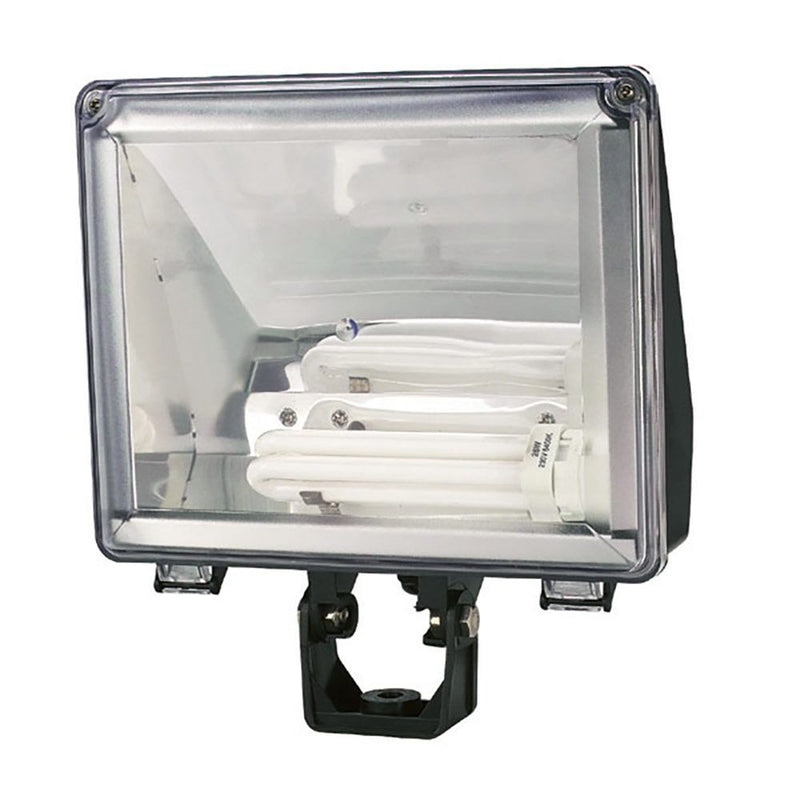 Eurolux black floodlight, front view