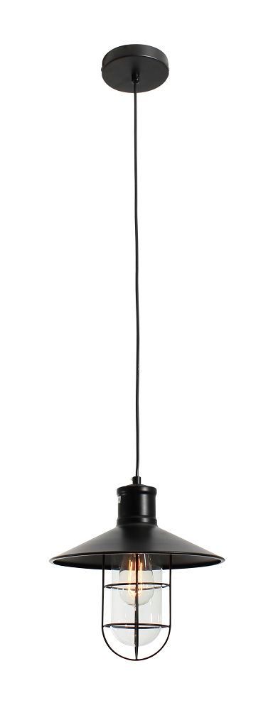 Eurolux black pendant light, front view