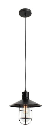 Eurolux black pendant light, front view