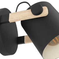 Eurolux black & brown spotlight, alternate angle