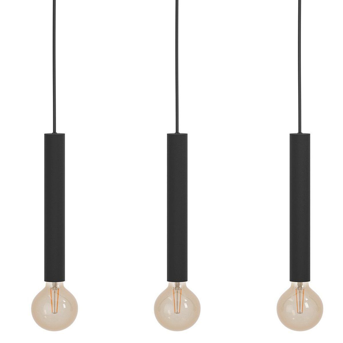 Eurolux black pendant light shown in its packaging