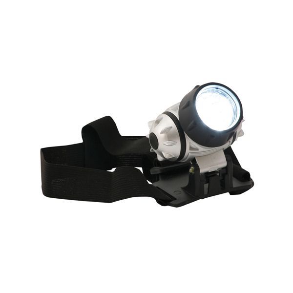 Eurolux silver/black flashlights & headlamp, front view