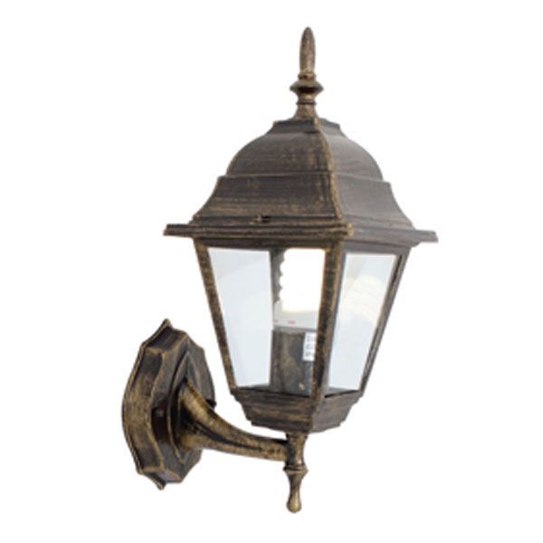 Eurolux black gold wall light, front view