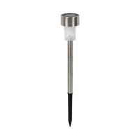 Eurolux chrome/black garden spike light, front view