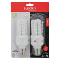 Eurolux CFL globe shown in its packaging