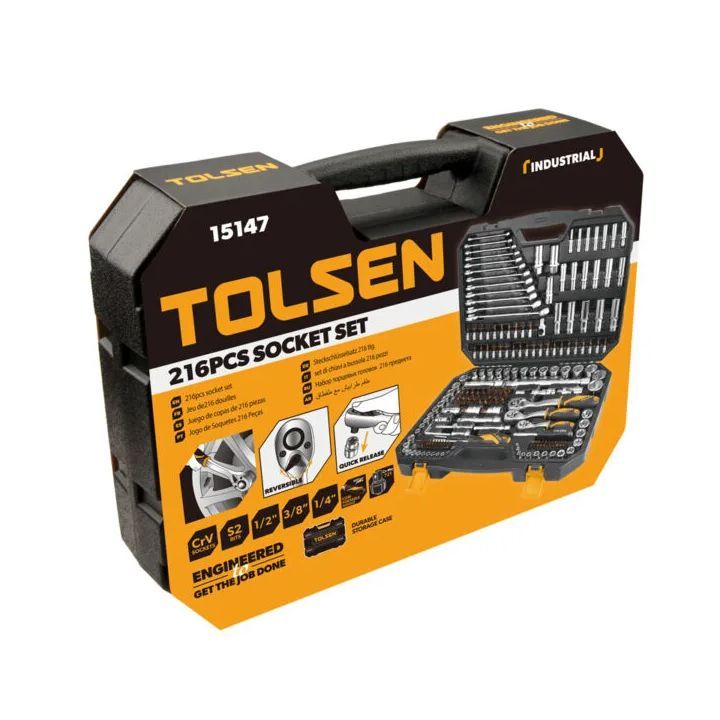 Tolsen socket set dimensions diagram