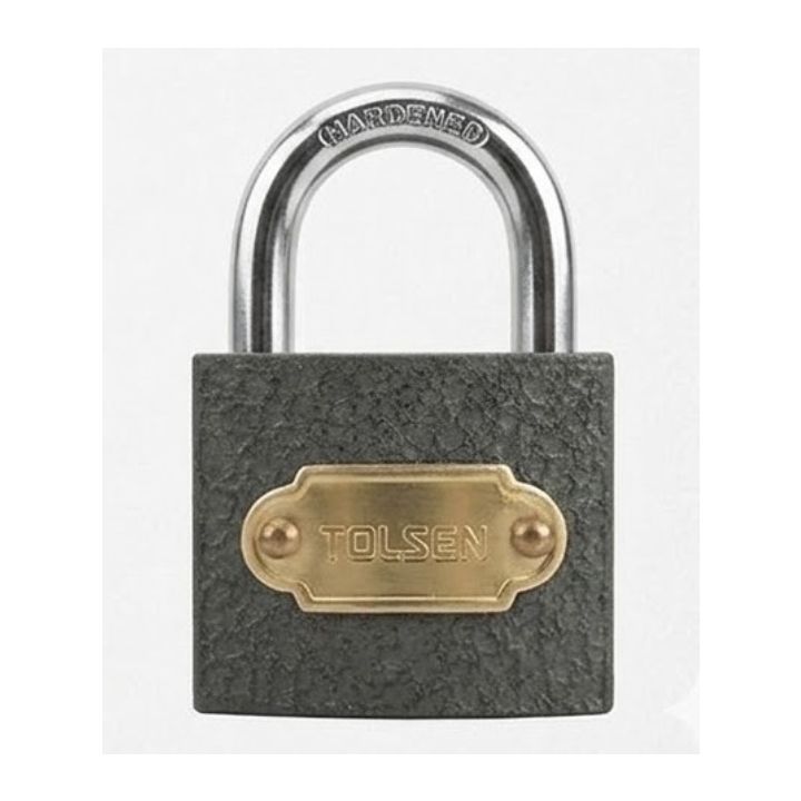Tolsen padlock shown in its packaging