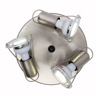 Eurolux satin chrome spotlight, front view