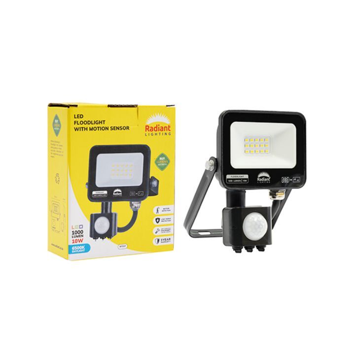 Radiant black floodlight, front view