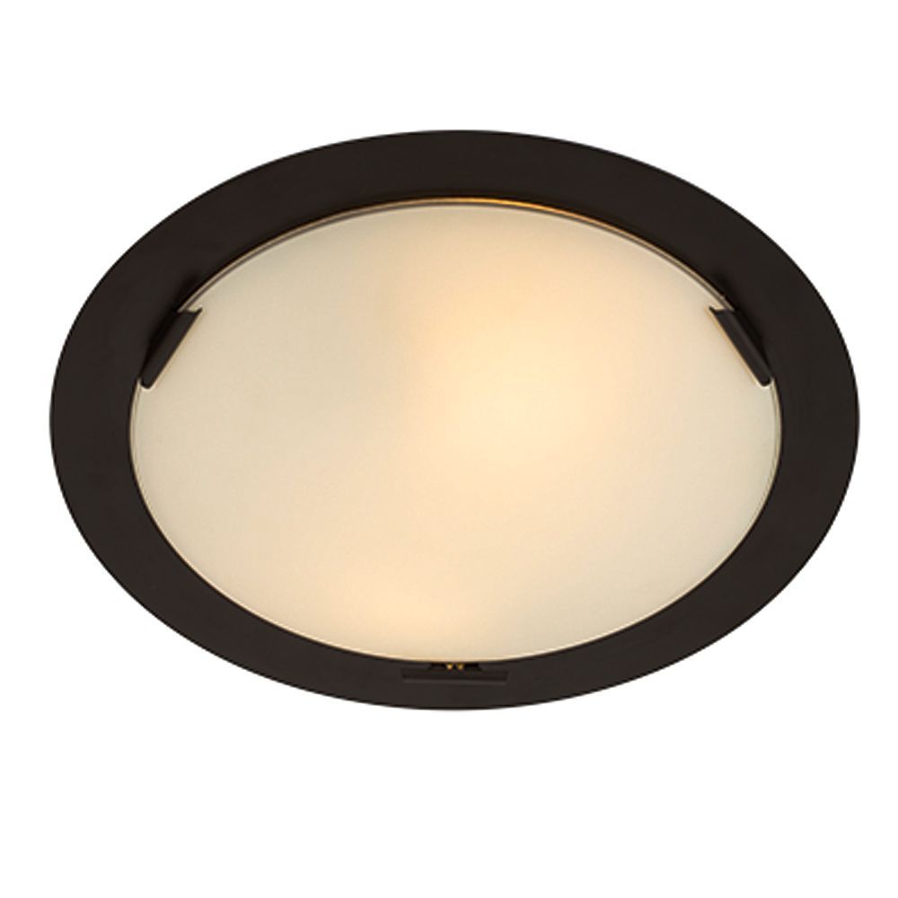 Radiant black ceiling light, front view